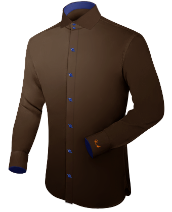 Hemd Voor Manchetknopen Slim Fit with Italian Collar 2 Button