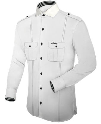 Mintgroene Overhemd with Italian Collar 1 Button