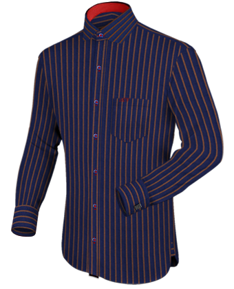 Shirt Custom Made Overhemd with Modern Collar