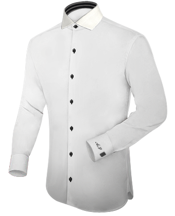 Shirts Op Maat Maken with Italian Collar 1 Button