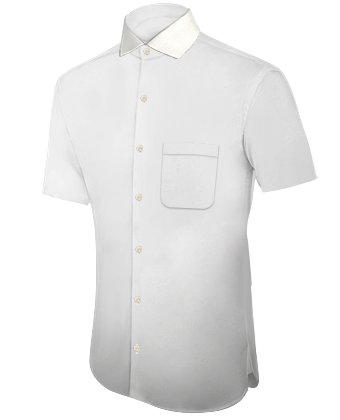 Slim Fit Op Maat Gemaakte Shirts with Italian Collar 1 Button