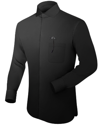 Slimfit Overhemd with Italian Collar 2 Button
