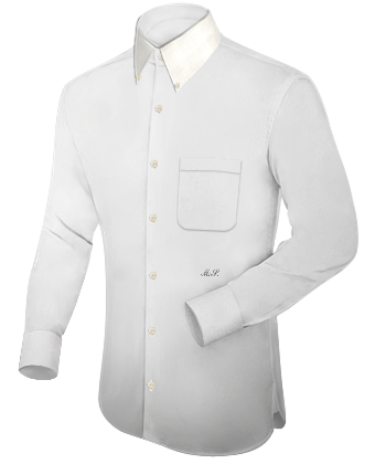 Slimfit Witte Overhemden with Button Down