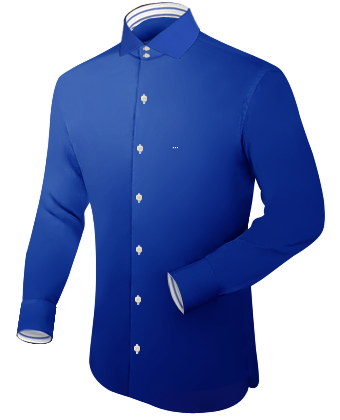 Trouwoverhemd with Italian Collar 2 Button