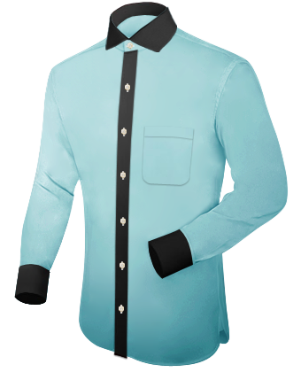 Zalmroze Overhemd with Italian Collar 1 Button