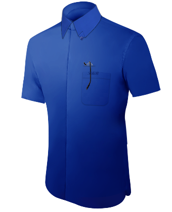 Zeegroen Overhemd with Hidden Button