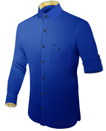 Zwart Overhemd Heren Cocktail with Modern Collar