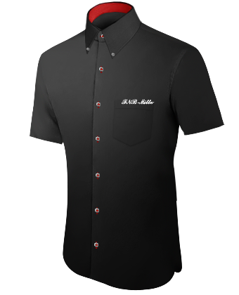 Boordloze Overhemden with French Collar 1 Button