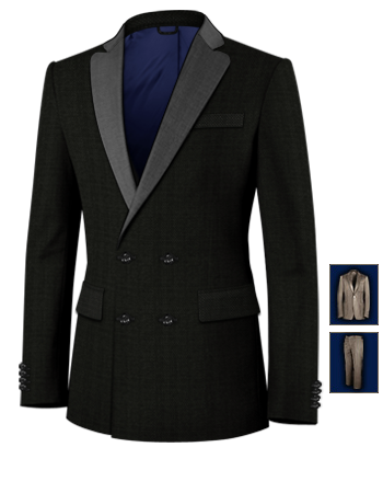 Heren Kostuum 3 Delig with 4 Buttons,double Breasted (2 To Close)