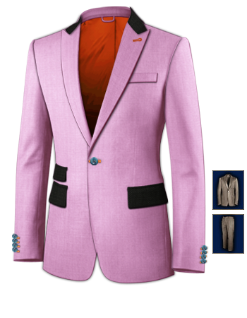 Trouwpakken Mannen with 1 Button, Single Breasted