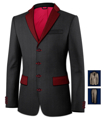 Trouwpakken Rotterdam with 4 Buttons, Single Breasted