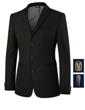 Jongens Pak In Maat 170 with 3 Buttons, Single Breasted