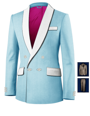 Kostuum Op Maat Laten Maken with 4 Buttons, Double Breasted (1 To Close)