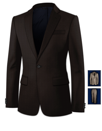 Custom Suit with 1 Button, Single Breasted