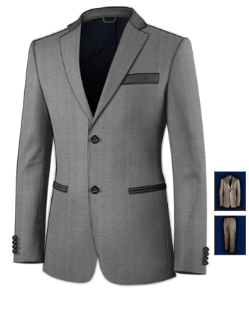 Heren Colbert with 2 Buttons, Single Breasted